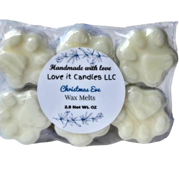 Christmas Scented Soy Wax Melts Christmas Eve Paw Shape 2.5oz great for gifts - Picture 2 of 7